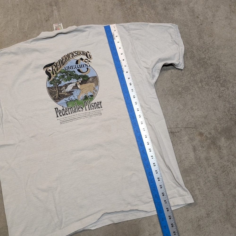 VTG Brewery Shirt Fredericksburg Pilsner Beer Deer Shirt Sleeve Mens XL Flaws - Picture 9 of 9